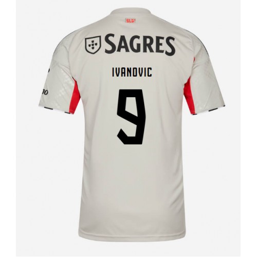 Stroje piłkarskie Benfica Franjo Ivanovic #9 Koszulka Wyjazdowej 2025-26 Krótki Rękaw